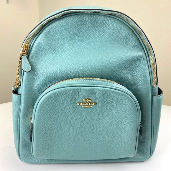 Coach 5666 Leather Court Backpack in Marine - Picture 1 of 8